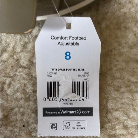 Time and Tru Tan Slide Sandals with Adjustable Straps - Picture 4 of 4